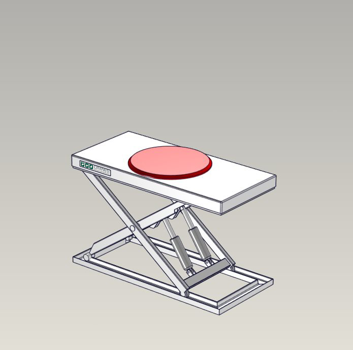 Hidraulikus Emelőasztal extrák - kerek elforgatható asztal - Eco-Cranes
