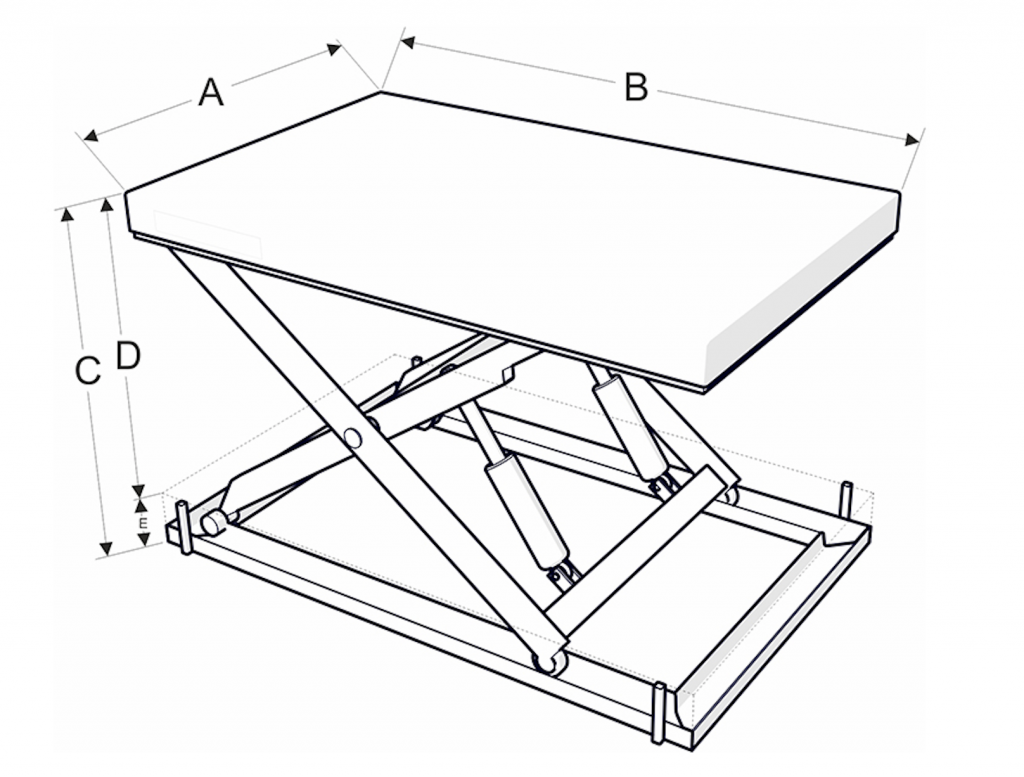Egyollós emelőasztal méretek - Eco-Cranes